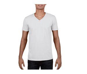 GILDAN GN646 - Adult V-Neck T-Shirt Softstyle White