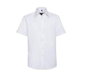 Russell Collection JZ923 - Camicia uomo Oxford maniche corte White