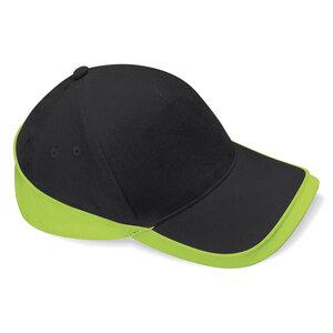 Beechfield BF171 - Cappellino Competition Teamwear Black/Lime