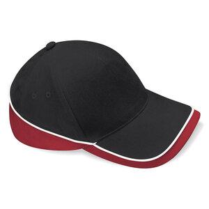 Beechfield BF171 - Cappellino Competition Teamwear Black/Classic Red/White