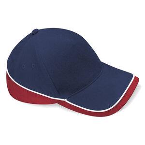 Beechfield BF171 - Cappellino Competition Teamwear French Navy/Classic Red/White