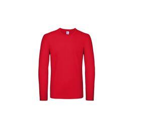 B&C BC05T - T-shirt da uomo a maniche lunghe Red