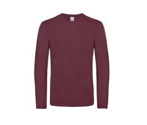 B&C BC07T - T-shirt da uomo a manica lunga Burgundy