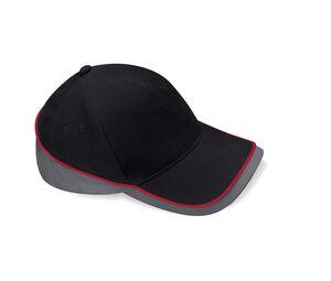 Beechfield BF171 - Cappellino Competition Teamwear Black / Graphite Grey / Classic Red