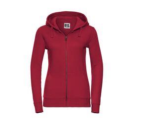 Russell JZ66F - Felpa donna Authentic Full Zip Classic Red