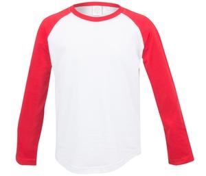 SF Mini SM271 - T-shirt da baseball da bambino a maniche lunghe White/Red