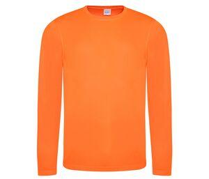 Just Cool JC002 - Maglietta traspirante a manica lunga neoterica ™ Electric Orange