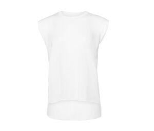 Bella+Canvas BE8804 - T-shirt donna Flowy con maniche arrotolate White