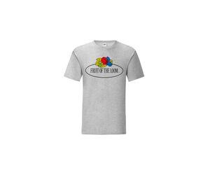 FRUIT OF THE LOOM VINTAGE SCV150 - T-shirt da uomo con logo Fruit of the Loom Heather Grey
