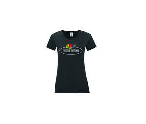 FRUIT OF THE LOOM VINTAGE SCV151 - T-shirt da donna con logo Fruit of the Loom Black