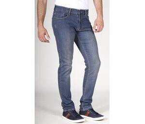 RICA LEWIS RL801 - Jeans da uomo slim fit elasticizzati in pietra Pool Blue