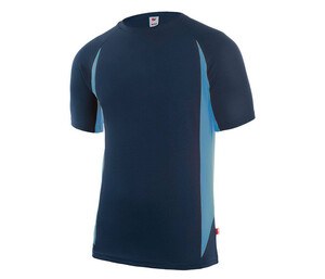 VELILLA V5501 - T-shirt tecnica bicolore Navy/Sky Blue