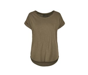 Build Your Brand BY036 - T-shirt con retro lungo Olive