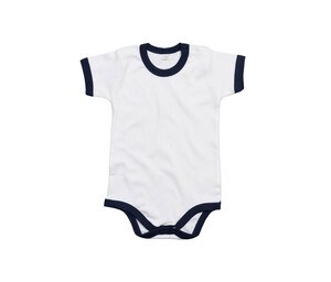 BABYBUGZ BZ019 - Baby bodysuit with contrasts White/Nautical Navy