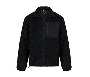 FRONT ROW FR854 - Zip through fleece jacket Black