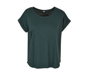 Build Your Brand BY036 - T-shirt con retro lungo Bottle Green