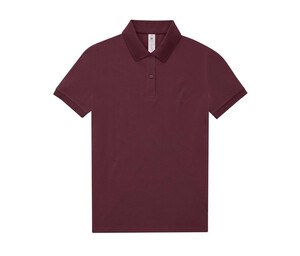 B&C BCW461 - Short-sleeved high density fine piqué polo shirt Burgundy