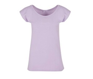 BUILD YOUR BRAND BYB013 - LADIES WIDE NECK TEE Lilac